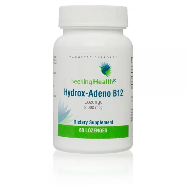 SEEKING HEALTH Hydrox-Adeno B12 (Hydroxocobalamin + Adenosylcobalamin) 60 Lozenges