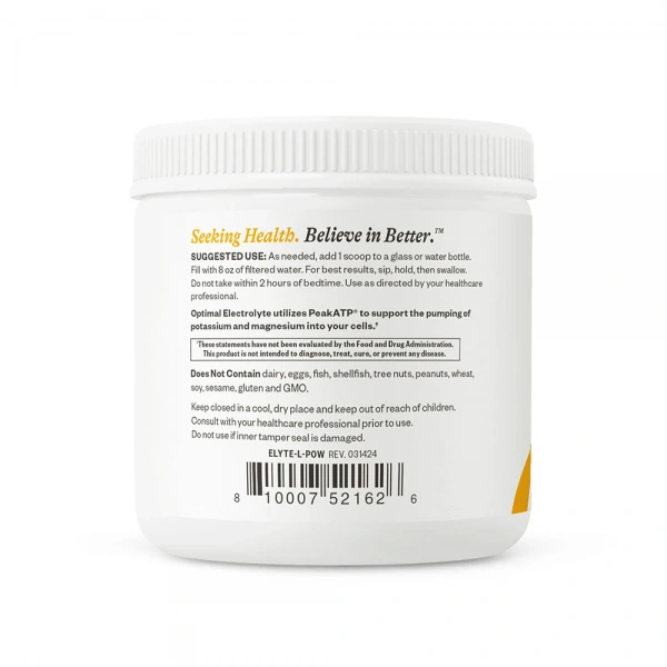 SEEKING HEALTH Optimal Electrolyte Powder (Elektrolity w Proszku) 190,8g o smaku lemoniada Suplement diety