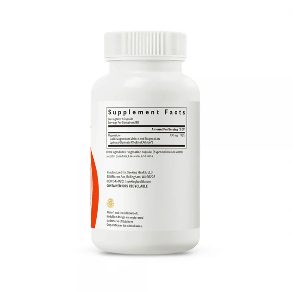 SEEKING HEALTH Optimal Magnesium (Magnez) 150mg 100 kapsułek wegetariańskich Suplement diety