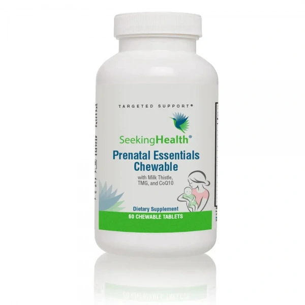 SEEKING HEALTH Prenatal Essentials Chewable (wcześniej: Optimal Prenatal Chewable - Wsparcie dla Kobiet w ciąży) 60 Tabletek wegetariańskich do żucia