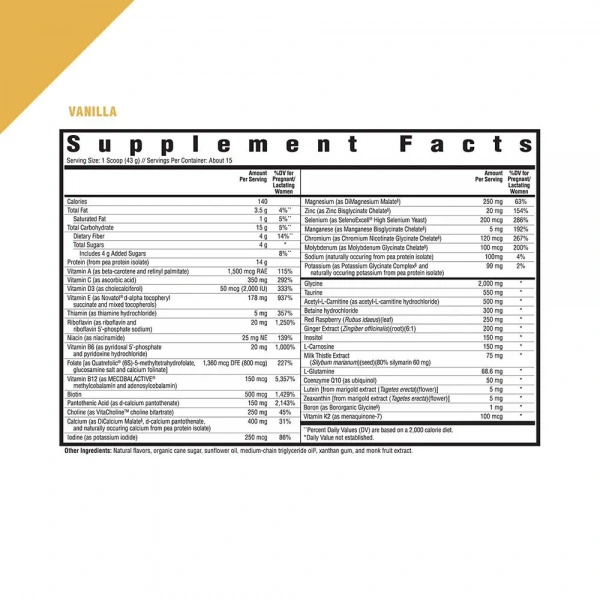 SEEKING HEALTH Optimal Prenatal Powder (Wsparcie dla kobiet w ciąży) 649g Wanilia