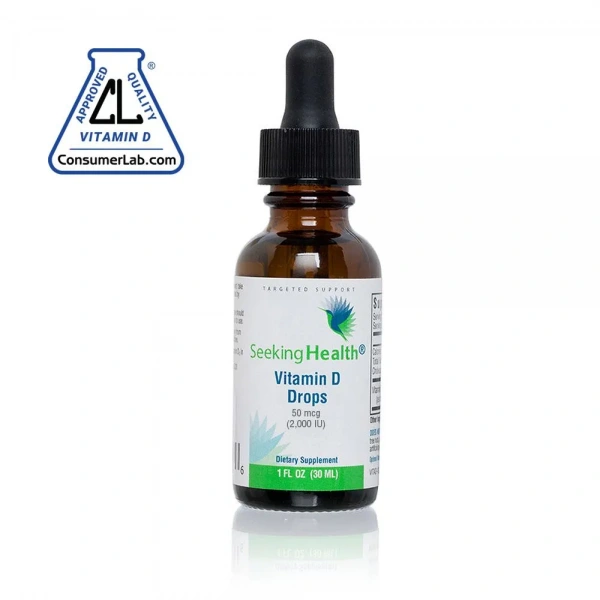 SEEKING HEALTH Vitamin D Drops D3 2000IU (Odporność i Zdrowie Kości) 30ml