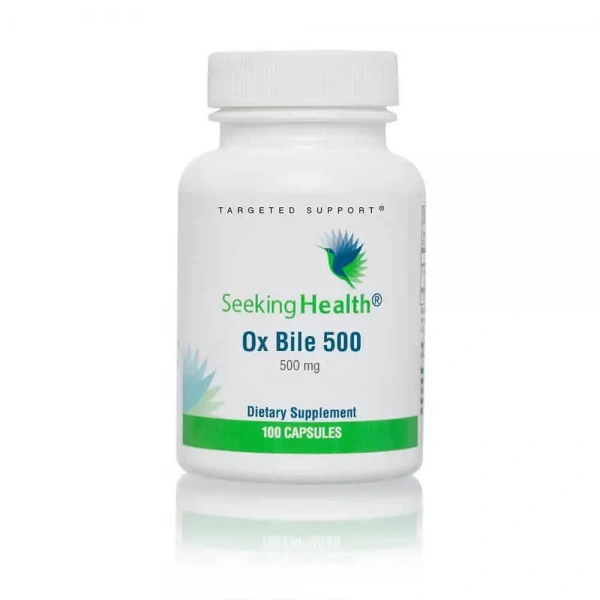 SEEKING HEALTH Ox Bile 500mg (Digestion and Metabolism Support) 100 Capsules