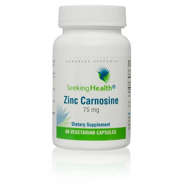 SEEKING HEALTH Zinc Carnosine (Karnozyna Cynkowa) - 60 kapsułek wegetariańskich. Suplement diety