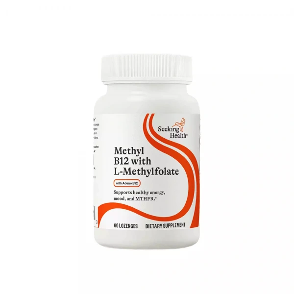 SEEKING HEALTH Active B12 with L-5-MTHF (Vitamin B12 i Folinic Acid L-5-Methyltetrahydrofolate) 60 Lozenges