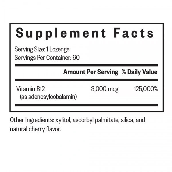 SEEKING HEALTH Adeno B12 (Vitamin B12 Adenosylcobalamin) - 60 lozenges