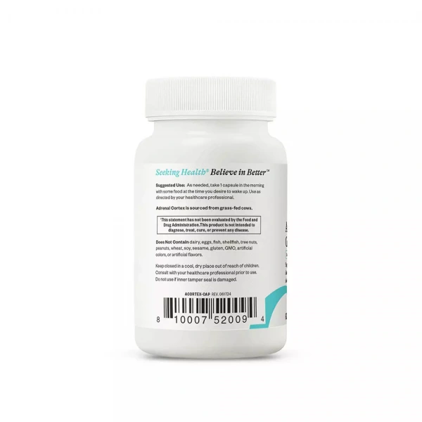 SEEKING HEALTH Adrenal Cortex –  60 kapsułek wegetariańskich. Suplement diety