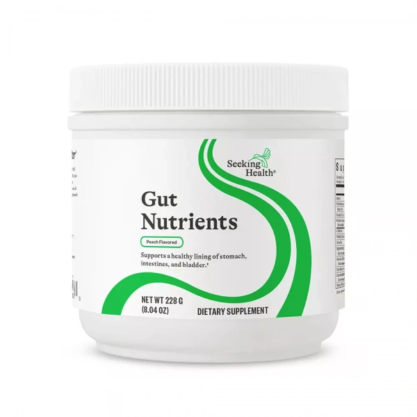 SEEKING HEALTH Gut Nutrients (Formerly Optimal GI Plus - Digestive System Health) 232g Peach