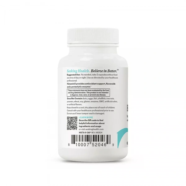 SEEKING HEALTH HistaminX 60 kapsułek wegetariańskich Suplement diety