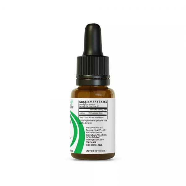SEEKING HEALTH Lactase Drops (Laktaza - Enzym Trawienia Laktozy) 15 ml  Suplement diety