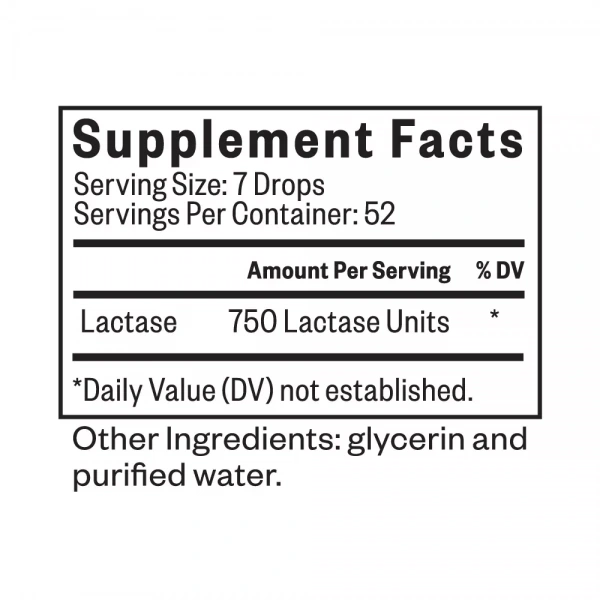 SEEKING HEALTH Lactase Drops (Laktaza - Enzym Trawienia Laktozy) 15 ml  Suplement diety