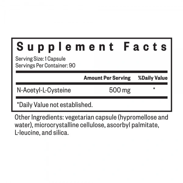 SEEKING HEALTH NAC N-Acetyl-L-Cysteine (N-Acetyl-L-Cysteina) -  90 Kapsułek wegetariańskich Suplement diety