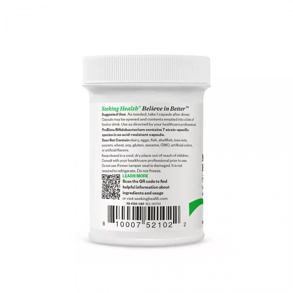 SEEKING HEALTH ProBiota Bifido (Probiotyk) – 60 kapsułek wegetariańskich. Suplement diety