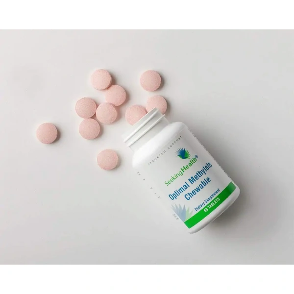 SEEKING HEALTH Optimal Methylate Chewable (Metylacja, Kwas foliowy, B12) 60 Tabletek