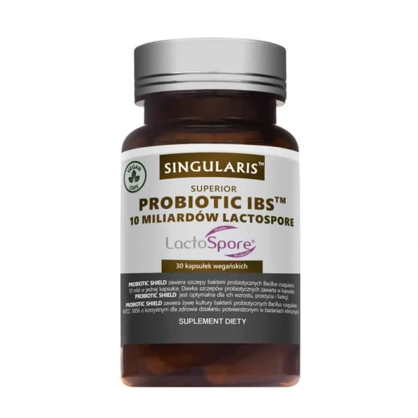 SINGULARIS Probiotic IBS ™ 10Mld Lactospore Superior 30 Vegan Capsules