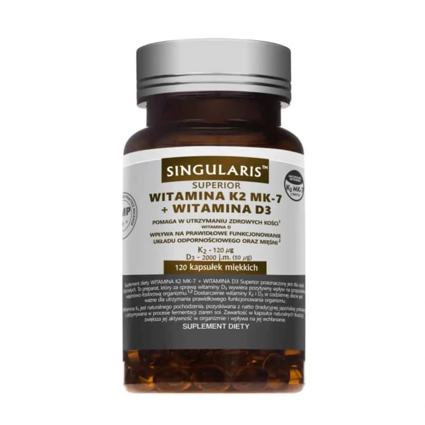 SINGULARIS Vitamin K2 MK-7 + D3 Superior 120 capsules