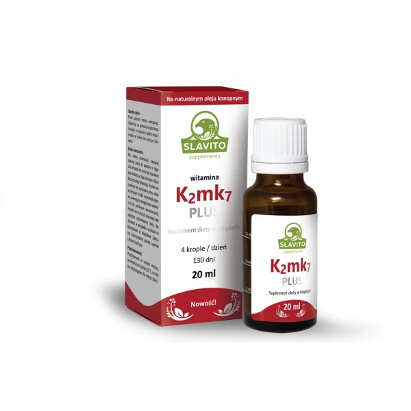 SLAVITO Vitamin K2Mk7 Plus 200mcg (Bones, Immunity) 20ml