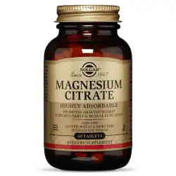 SOLGAR Cytrynian Magnezu 200mg 60 Tabletek wegetariańskich