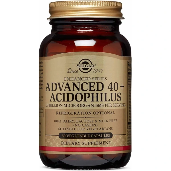 SOLGAR Advanced 40+ Acidophilus (Jelitowa Flora Bakteryjna) 60 Kapsułek wegetariańskich