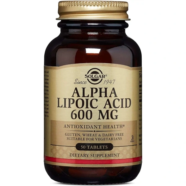 SOLGAR Alpha Lipoic Acid 600 mg 50 Tablets