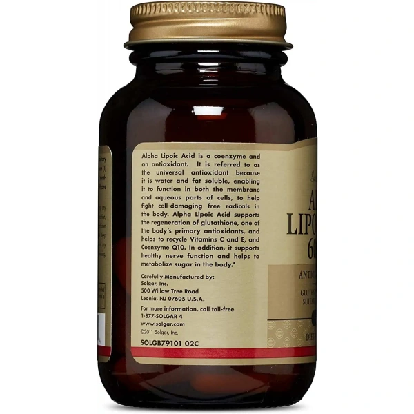 SOLGAR Alpha Lipoic Acid 600 mg 50 Tablets