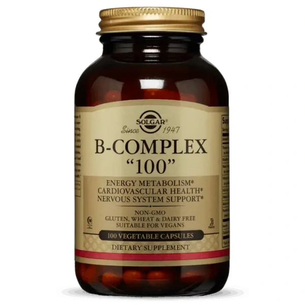 SOLGAR B-Complex 100 (Vitamin Complex) 100 Vegetarian Capsules