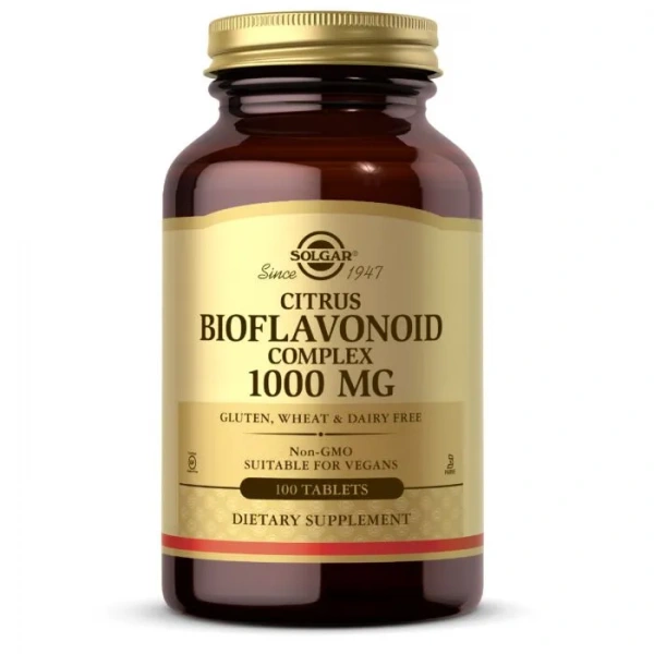SOLGAR Citrus Bioflavonoid Complex 1000mg (Bioflawonoidy cytrusowe) 100 Tabletek wegańskich