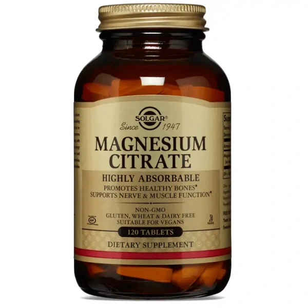 SOLGAR Magnesium Citrate 200mg - 120 vegetarian capsules