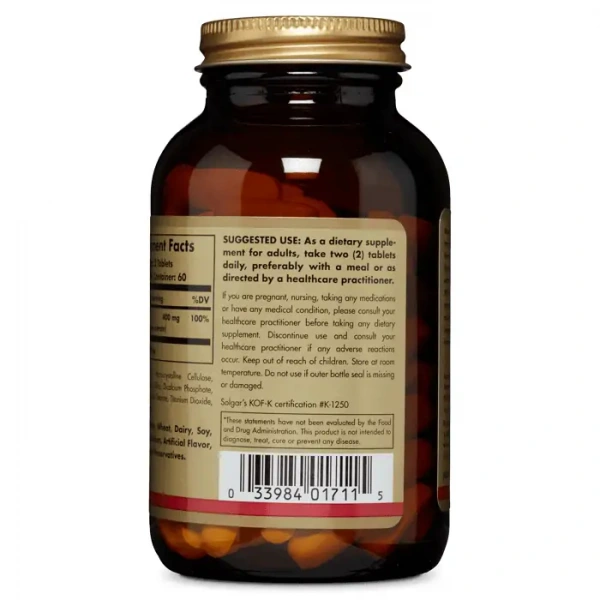 SOLGAR Cytrynian Magnezu 200mg 120 Tabletek wegetariańskich