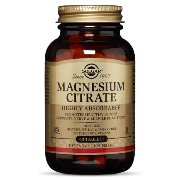SOLGAR Magnesium Citrate 200mg - 60 vegetarian capsules