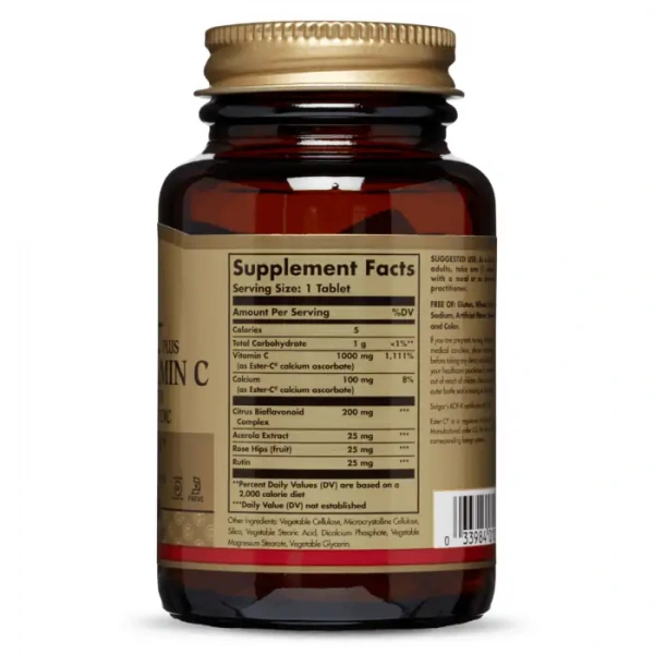 SOLGAR Ester-C Plus (Witamina C, Odporność) 1000mg 30 Tabletek