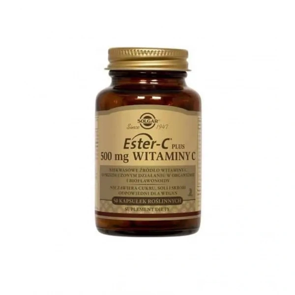 SOLGAR Ester-C Plus (Vitamin C, Immunity) 500mg 50 Vegetarian Capsules