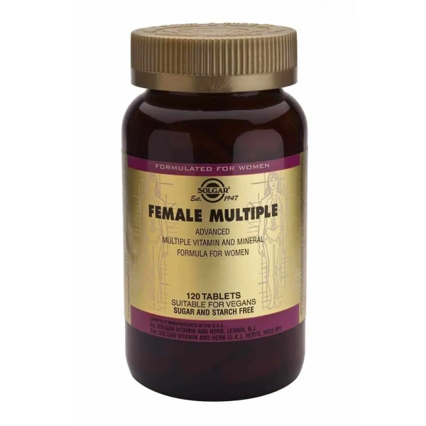 SOLGAR Female Multiple (Kompleks Witamin i Minerałów dla Kobiet) 120 Tabletek wegetariańskich