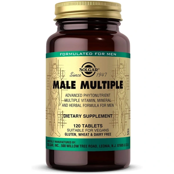 SOLGAR Male Multiple (Multiwitamina dla Mężczyzn) 120 Tabletek
