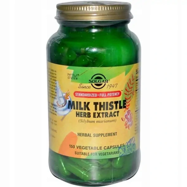 SOLGAR Milk Thistle Herb Extract - 150 vegetarian capsules