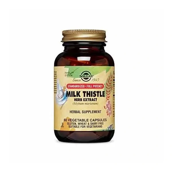 SOLGAR Milk Thistle Herb Extract 60 Vegetarian Capsules