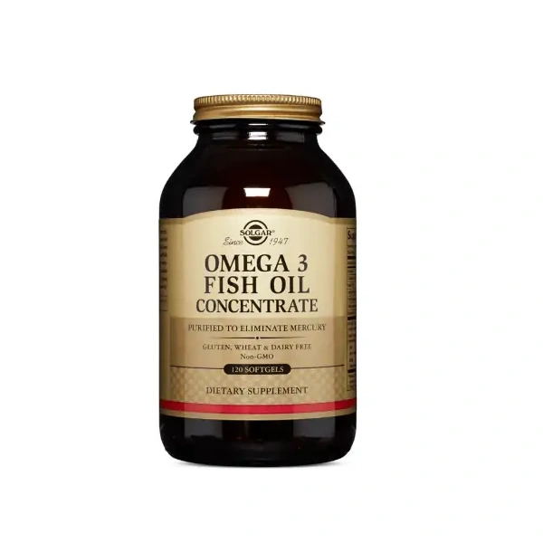 SOLGAR Omega-3 Fish Oil Concentrate (Omega-3, EPA, DHA) 1000mg 120 Softgels
