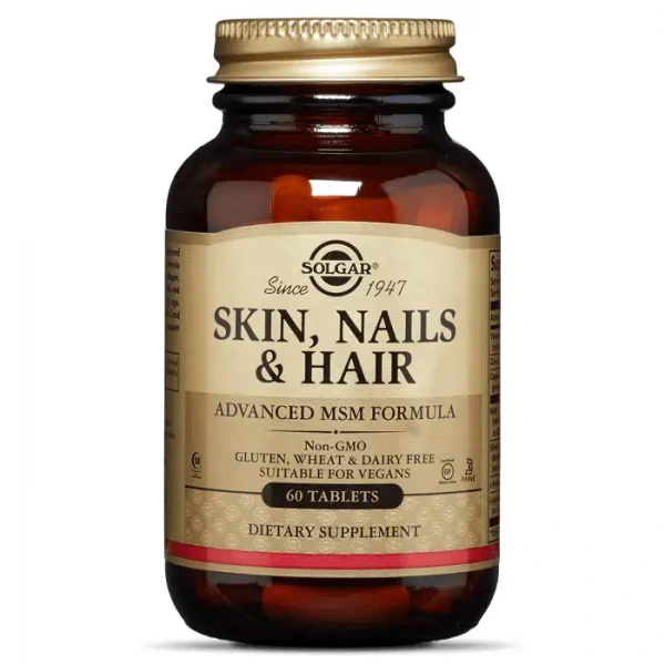 SOLGAR Skin, Nails & Hair (Formuła Włosy Skóra Paznokcie) 60 Tabletek wegetariańskich