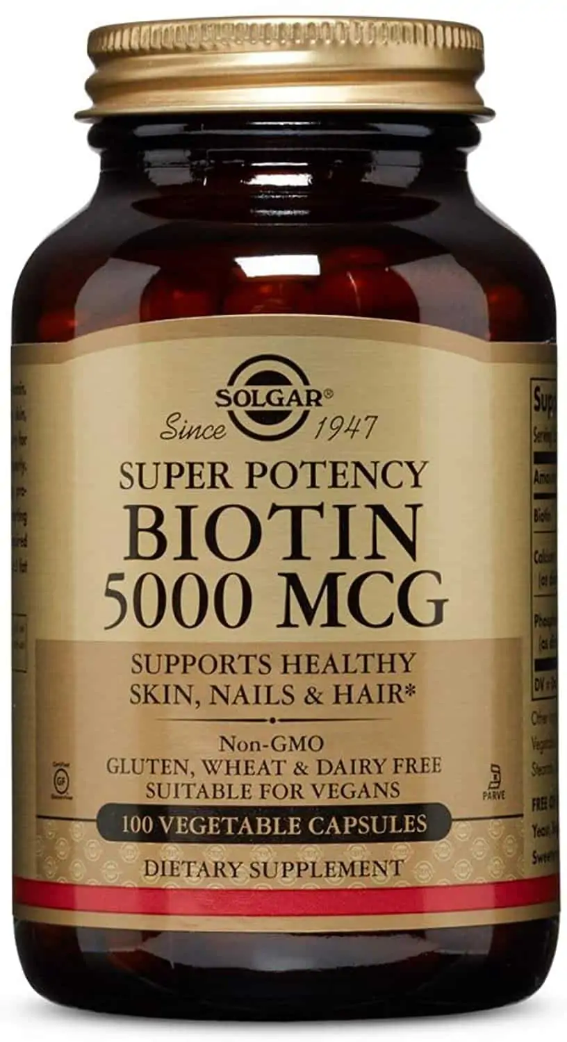 Solgar Biotin 5000Mcg (Biotin, Hair, Skin And Nails) 100 Vegetarian  Capsules - low price, check reviews and dosage