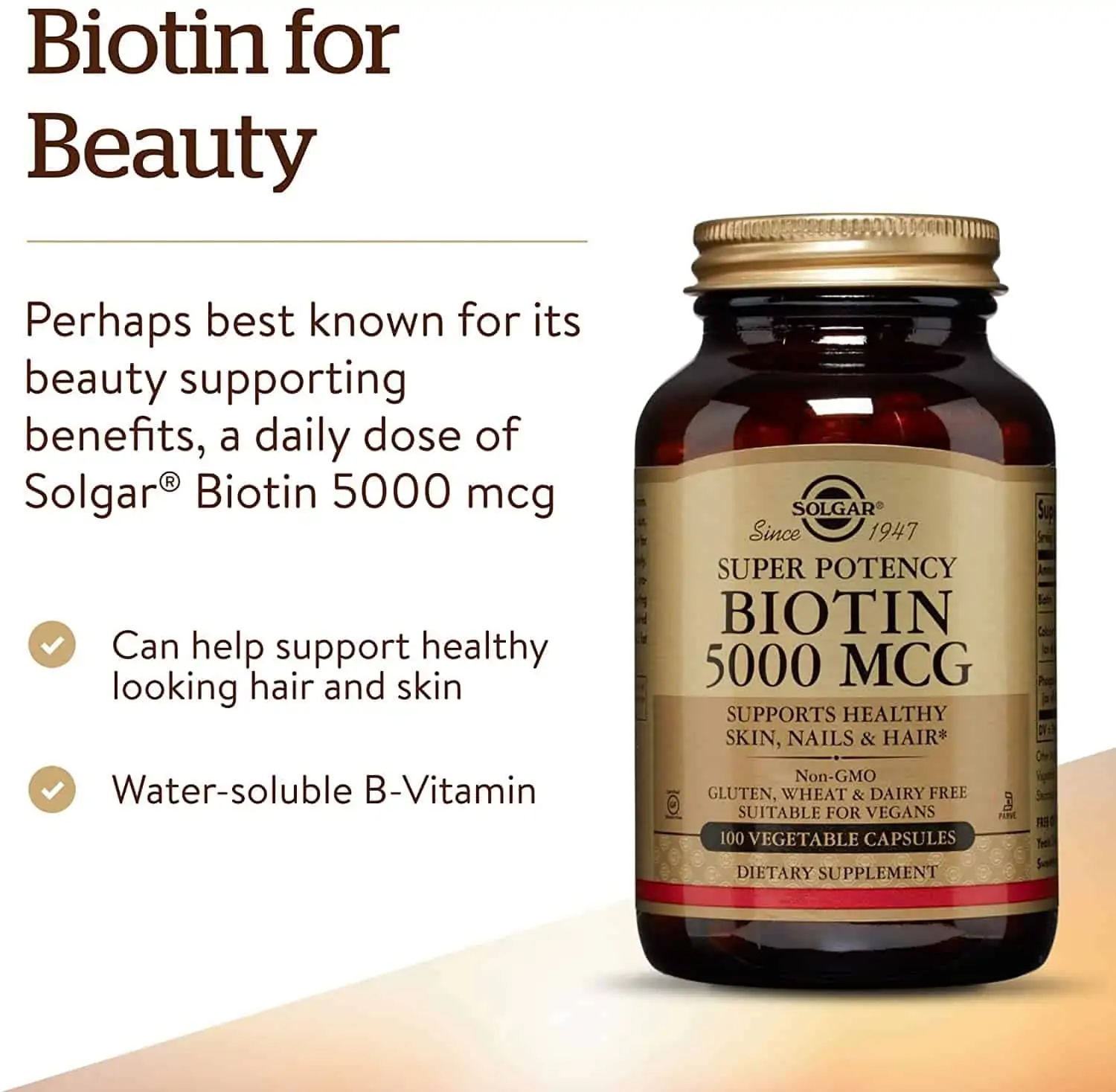 Biotin High Potency 10,000mcg 100 TabletsVitamin for Hair Growth Strong Nails 