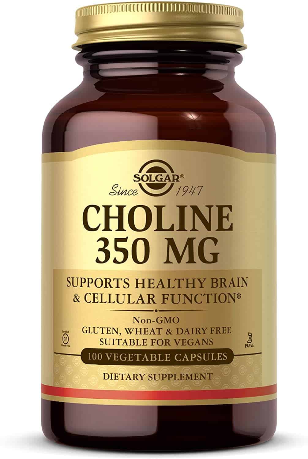 SOLGAR Choline 350mg (Cholina) 100 Kapsułek wegetariańskich