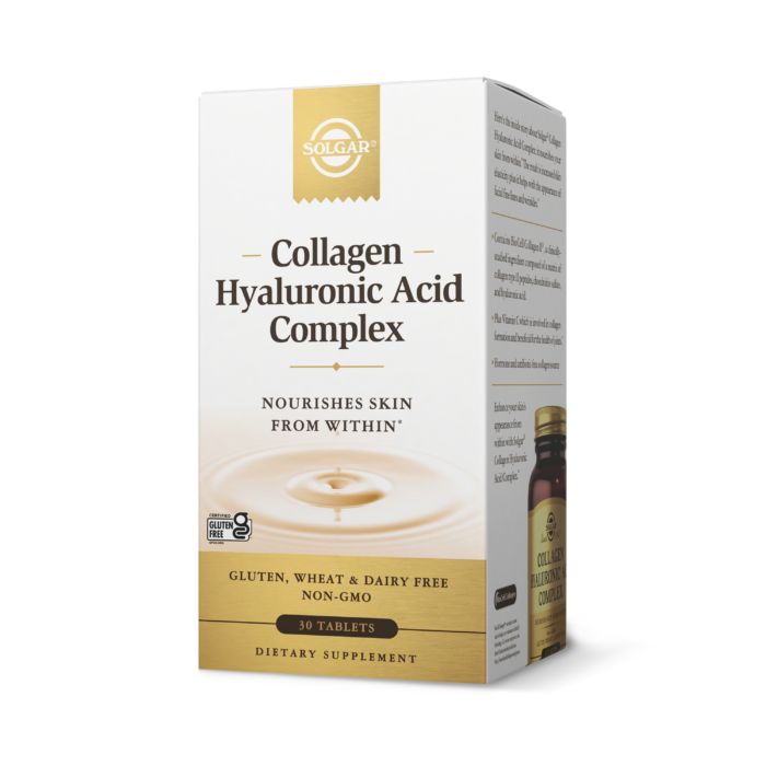 SOLGAR Collagen Hyaluronic Acid (Kwas hialuronowy) 30 Tabletek