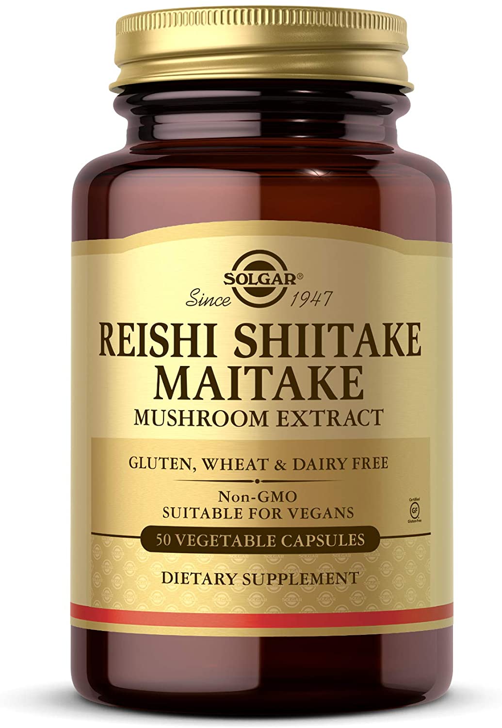SOLGAR Reishi Shiitake Maitake Mushroom Extract (Kompleks Adaptogenów) 50 Kapsułek