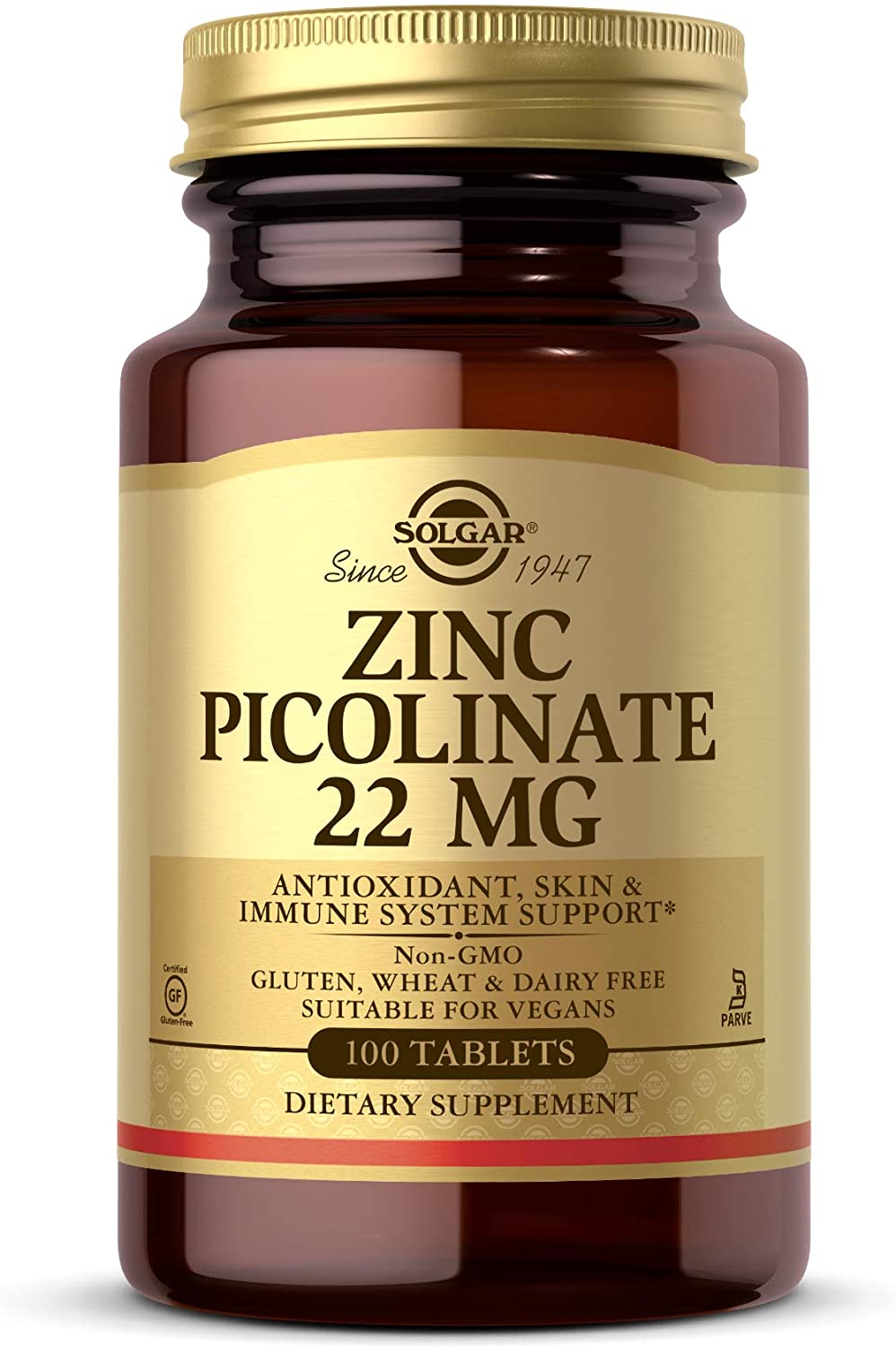 SOLGAR Zinc Picolinate 22mg (Pikolinian Cynku) 100 Tabletek