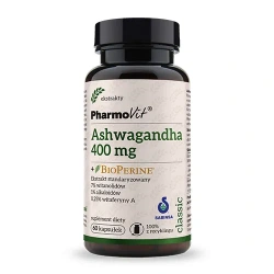 PHARMOVIT Ashwagandha 400mg + Bioperine 60 capsules