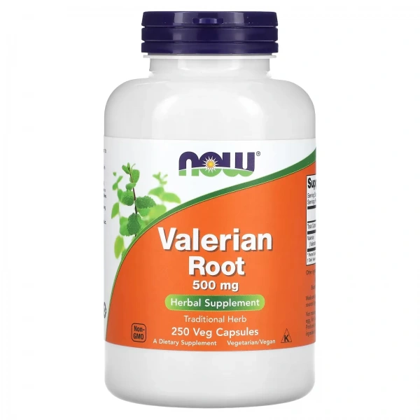 NOW FOODS Valerian Root 500mg (Valerian) 250 Vegetarian Capsules