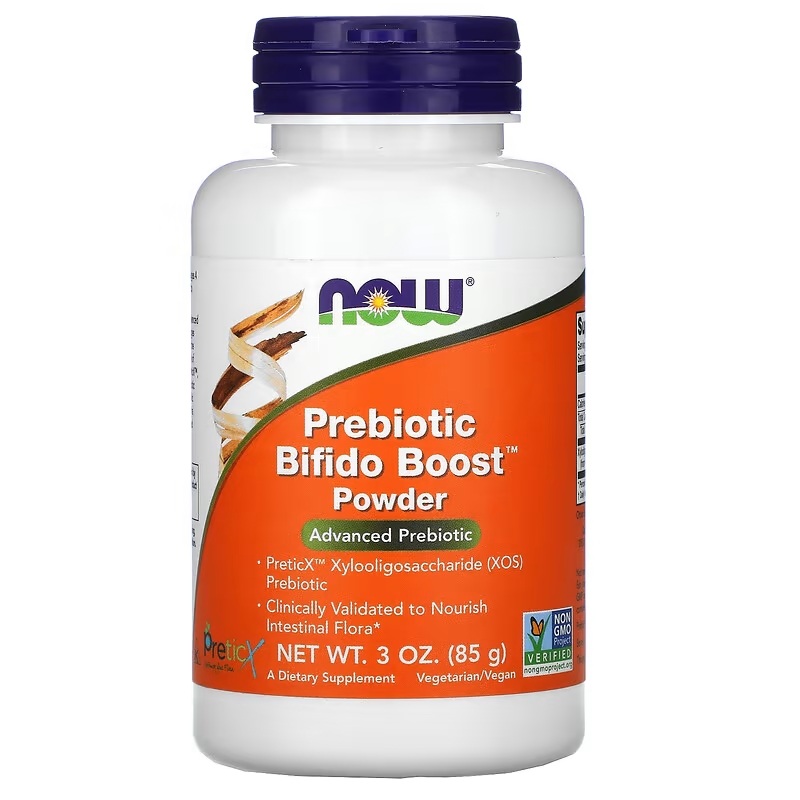 NOW FOODS Prebiotic Bifido Boos Powder (Prebiotyk, Flora jelitowa) 85g