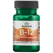 SWANSON Vitamin B12 Methylcobalamin 5000mcg (Witamina B12 Metylokobalamina) 60 Tabletek