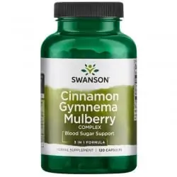 SWANSON Cinnamon Gymnema Mulberry Complex (Układ krążenia) 120 Kapsułek