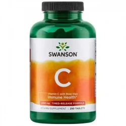SWANSON Vitamin C with Rose Hips Extract - Timed-Release 250 Tablets